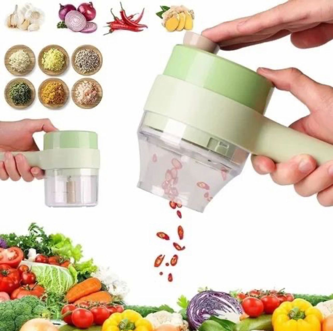 Electric Handheld Vegetable Cutter Slicer Multifunctional Food