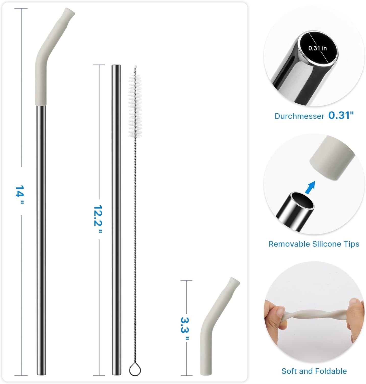 Premium Stainless Steel Straw