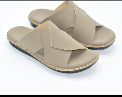 Handmade Double Shade Brown Slippers | Lightweight & Soft Comfortable Indoor House Slippers l Size 10
